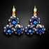 Auskarai "Kristalo Ponios II (Bermudų Mėlyna)" su Swarovski™ kristalais